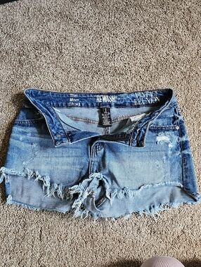 Rewash Frayed Light Blue Denim Cutoff Shorts